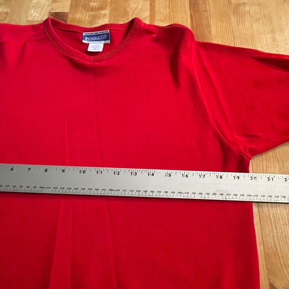 Pendleton‎ Sweater Top Knit Short Sleeve Pullover Crew Neck Cotton USA Made M - Picture 8 of 10